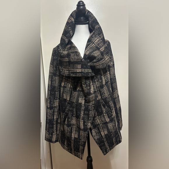 Anthropology Funktional Marbled Plaid Wool Zip Jacket - Picture 3 of 10